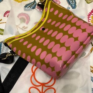 Orla Kiely Pink and Gold Shoulder Bag